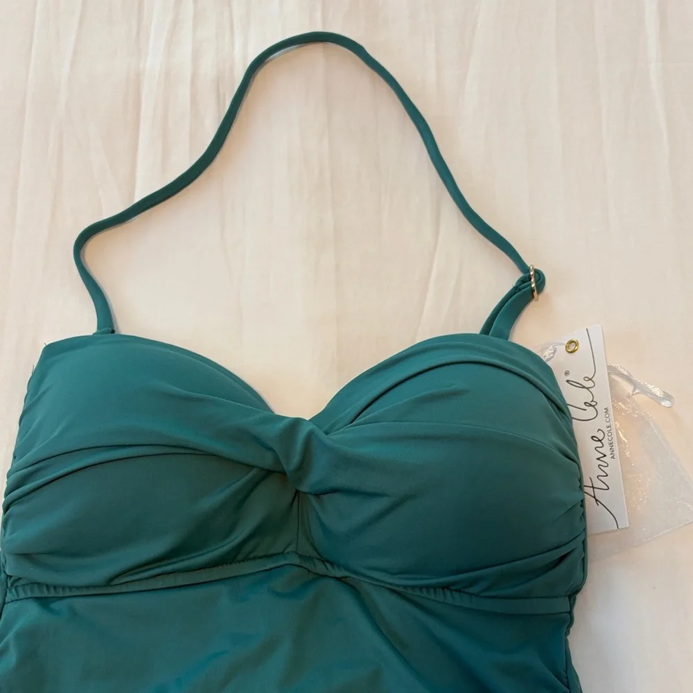 Anne Cole Twist Front Bandeaukini Swim Top